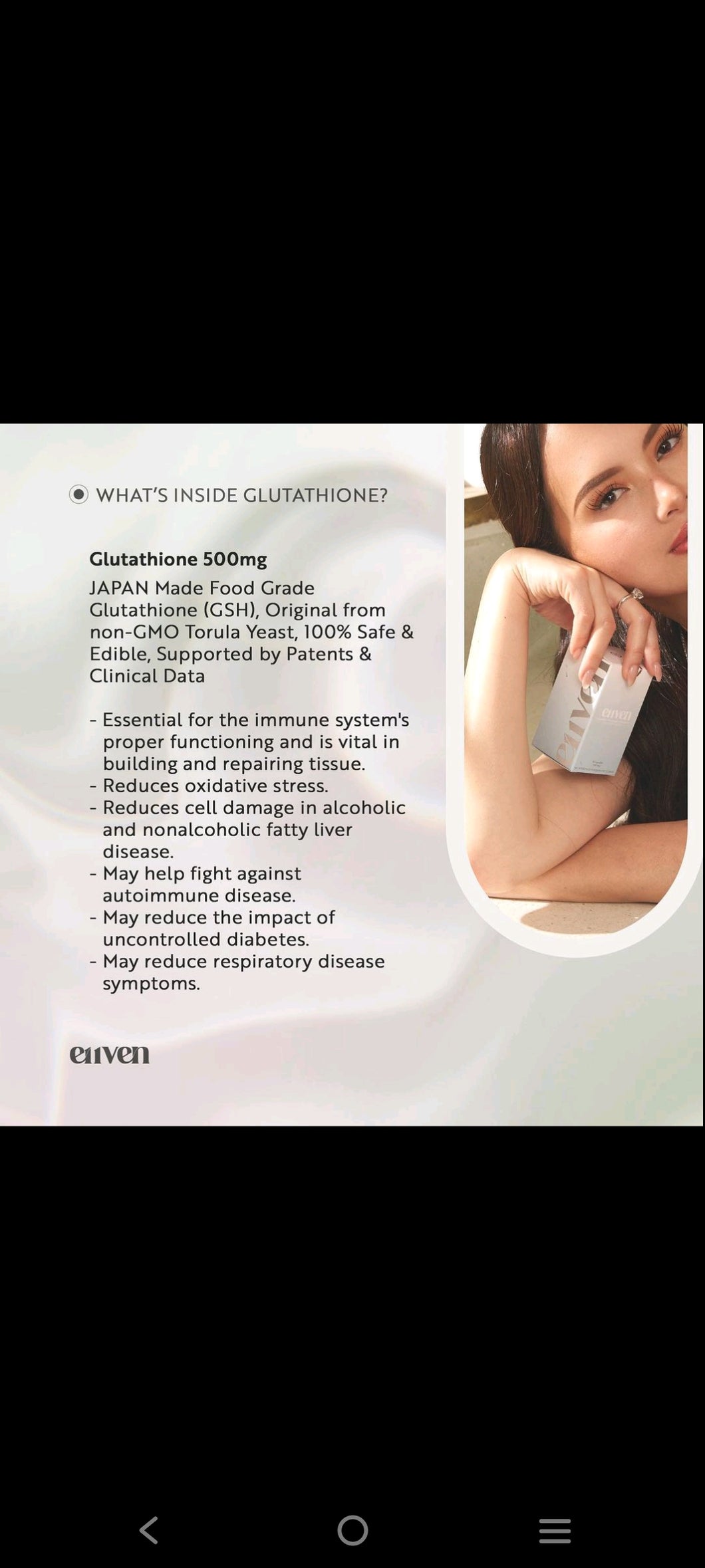 E11ven glutathione with collagen and chamomile