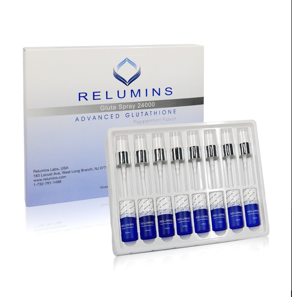 relumins glutathione vials New! Oral Spray - New Advanced Formula 6000mg Plus Zinc - Professional Skin Whitening & Brightening and Immune Support! Relumins Advanced Glutathione 2000Mg Plus