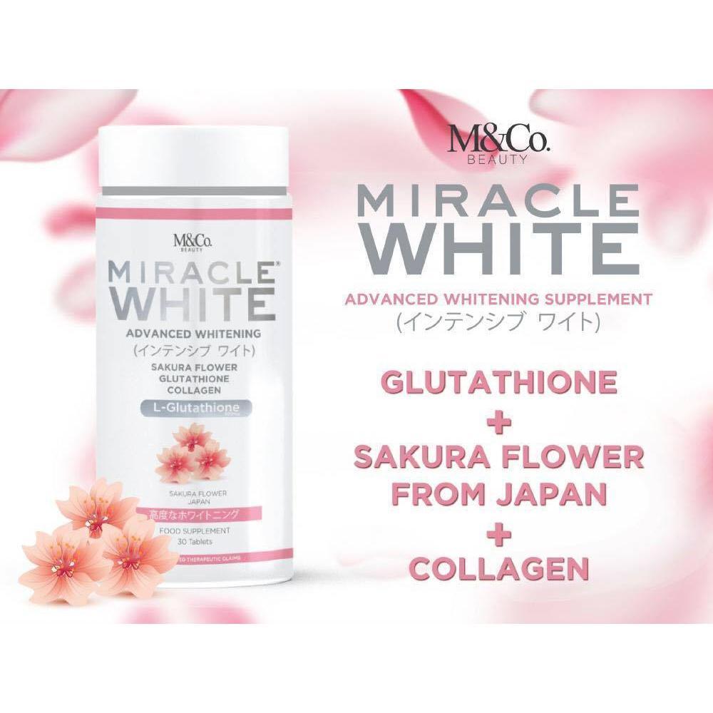 MIRACLE WHITE GLUTATHIONE TABLETS-Sulit Promos