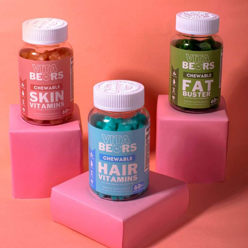 Vitabears Skin Vitamins with Glutathione,Collagen and Glycine