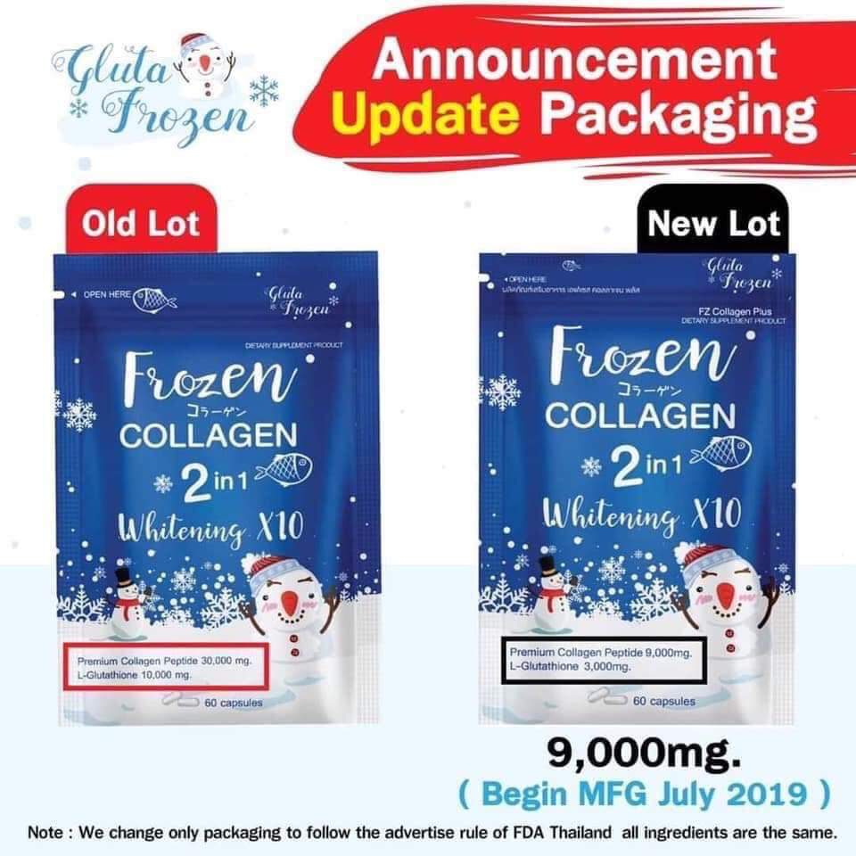 Frozen Collagen gluta 2 in 1 whiteningX10 Glutathione