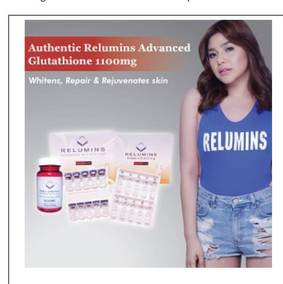 Relumins 1100mg Set + Free Gluta1000(30 caps)