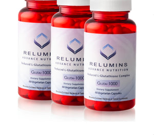 3 Bottles RELUMINS GLUTA-1000 (60 CAPSULES)