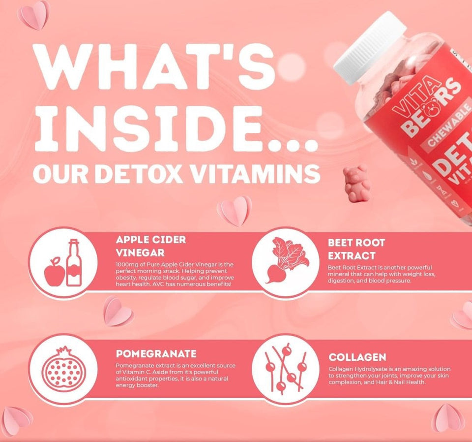Vitabears detox with pure applecider 1000mg
