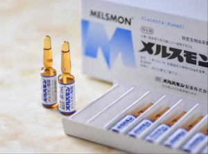 Melsmon human placenta, authentic japan glowing white,anti oxidant,anti aging,whitening and wellness per tray