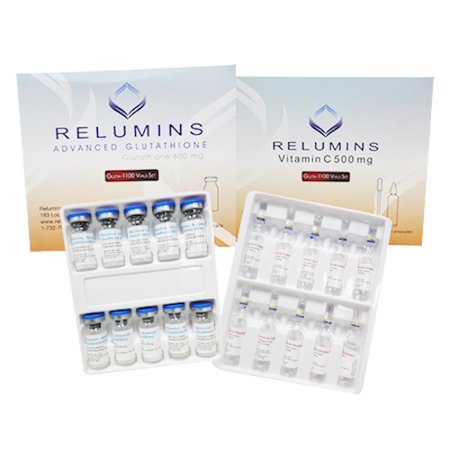 Relumins Advanced Glutathione 1100mg 10 vials - Glutathione & Vitamin C - Whitens, repairs & rejuvenates skin