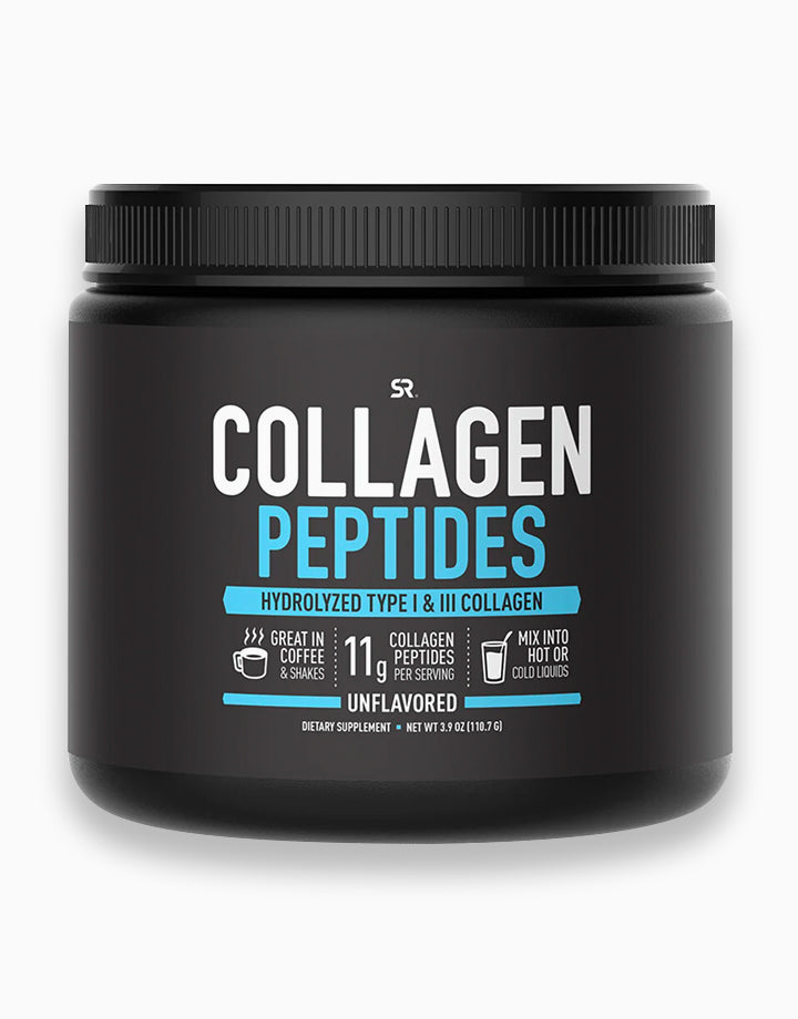 Sports Research Collagen Peptides Hydrolyzed Type I & III Collagen - Unflavored (3.9oz, 110.7g)