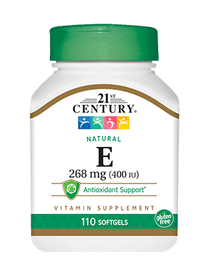 21ST CENTURY Natural Vitamin E 400 IU (110 Softgels)