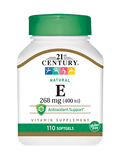 21ST CENTURY Natural Vitamin E 400 IU (110 Softgels)