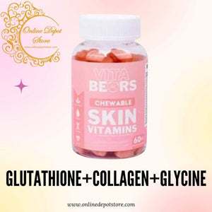 Vitabears Skin Vitamins with Glutathione,Collagen and Glycine