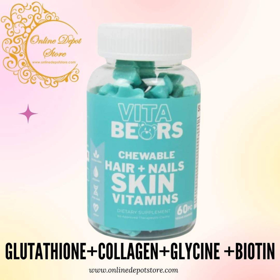 Vitabears Hair Skin Nails (Glutathione+ Collagen+Glycine+Biotin)