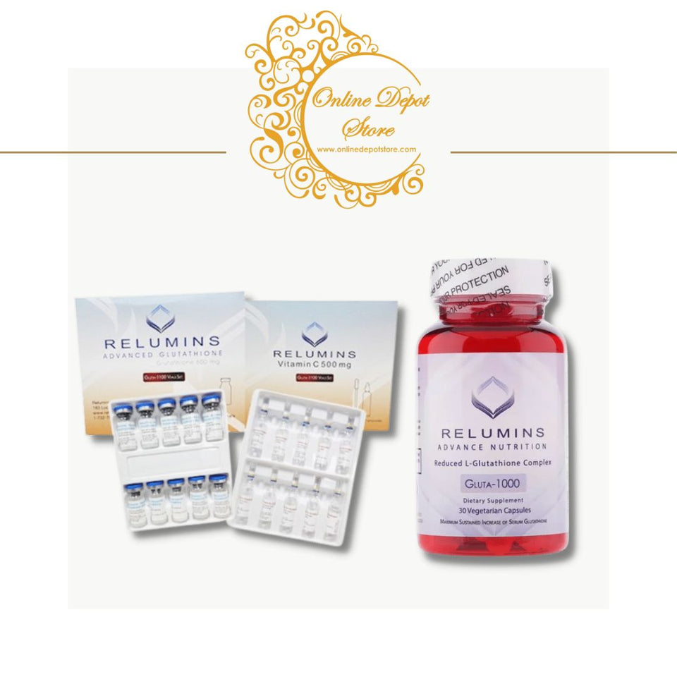 Relumins 1100mg Set + Free Gluta1000(30 caps)